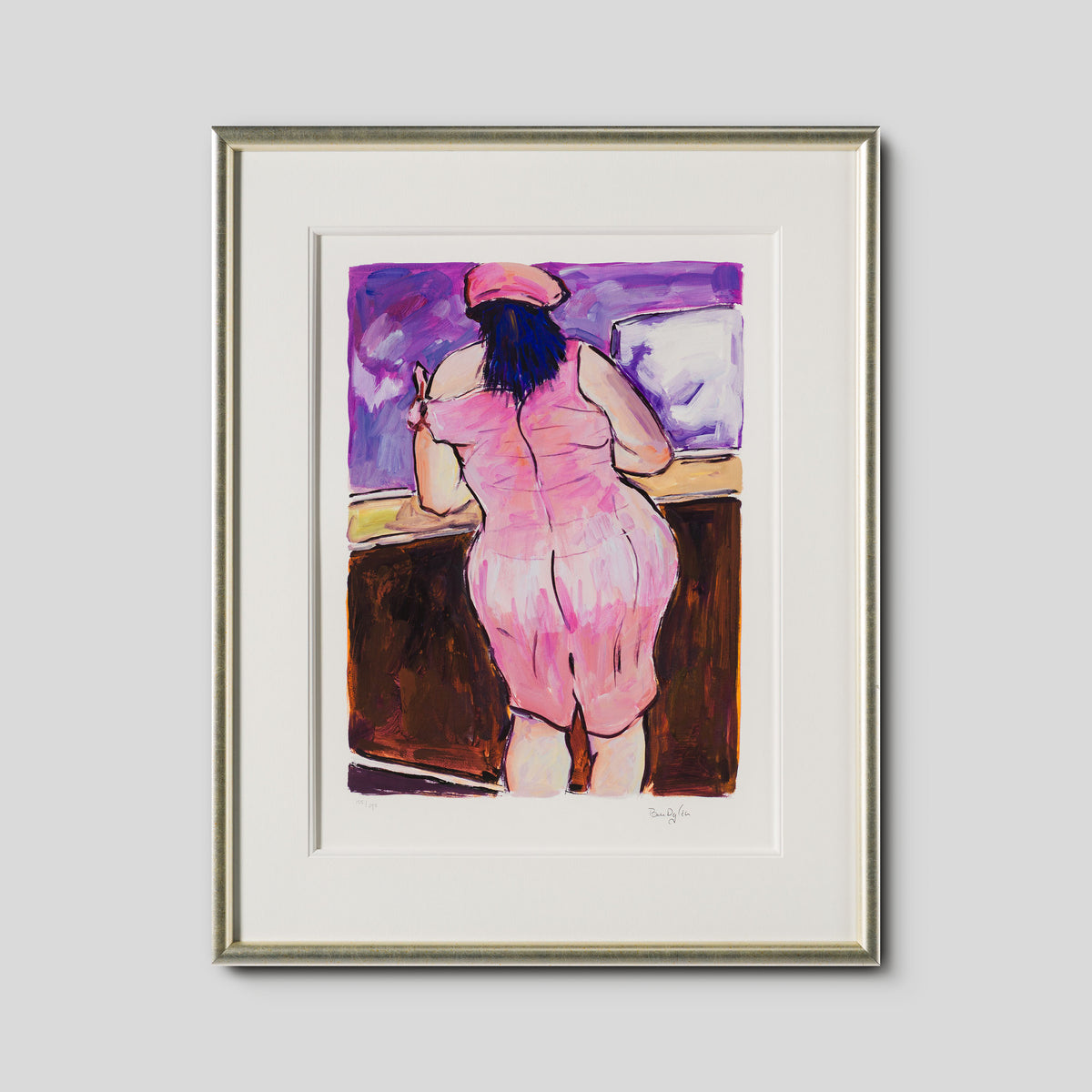 Woman In Red Lion Pub (2018)