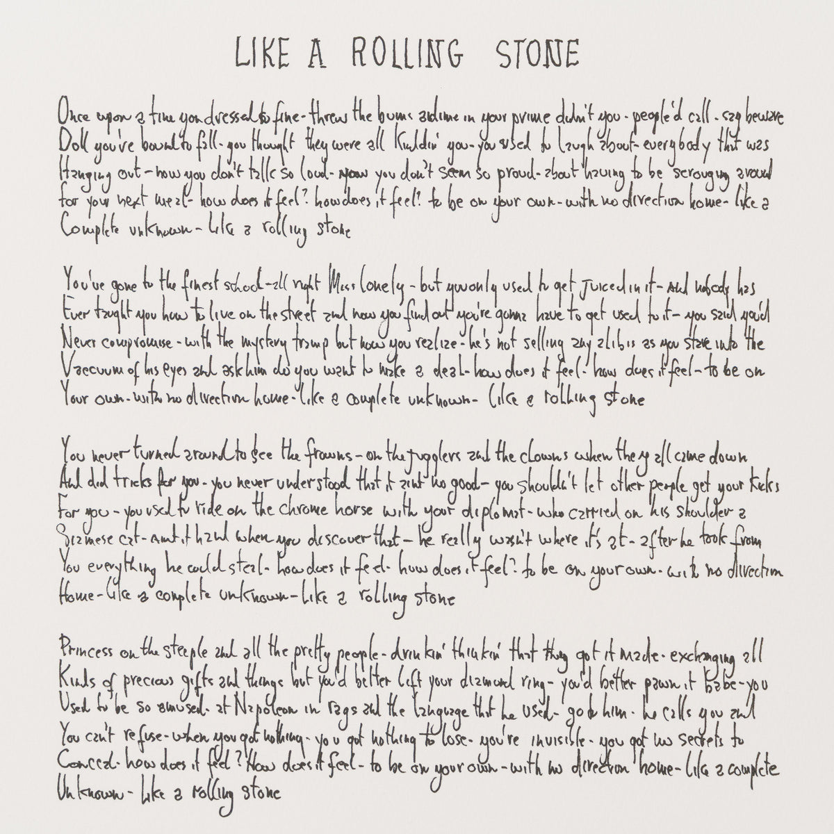 Like A Rolling Stone