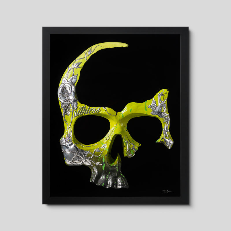 Faithless Skull Relic (Lime And Silver Leaf)