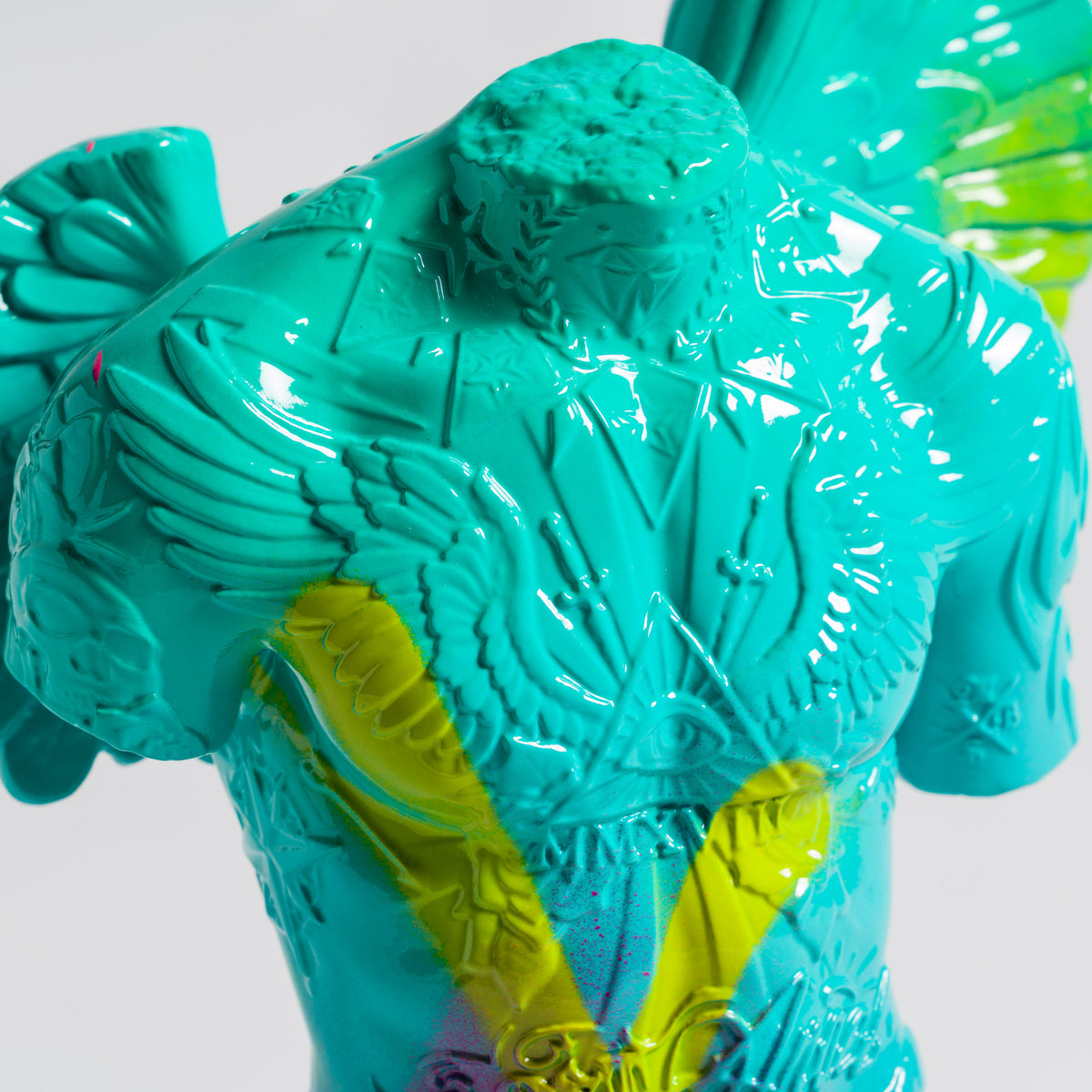 Fallen Angel (Mini Teal Pink & Green)