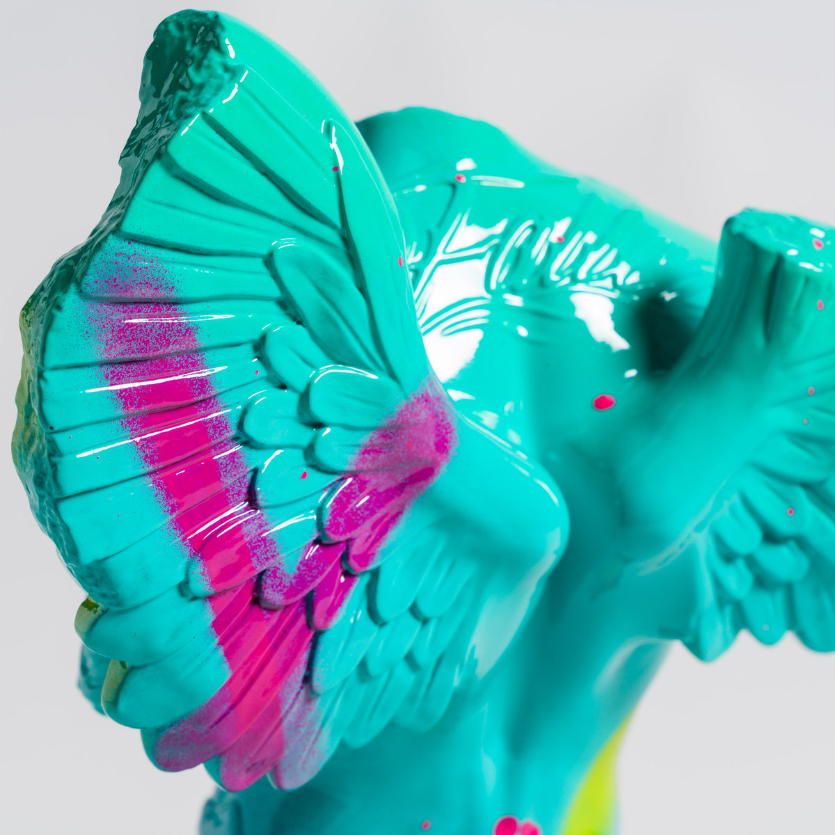 Fallen Angel (Mini Teal Pink & Green)