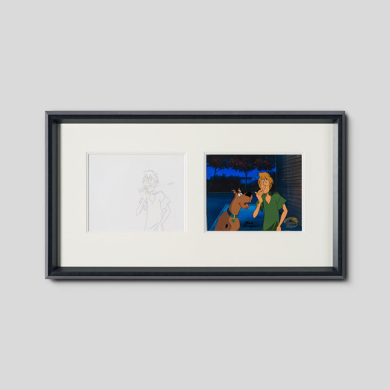 Scooby, Shaggy (9) Original Production Cel and Drawing