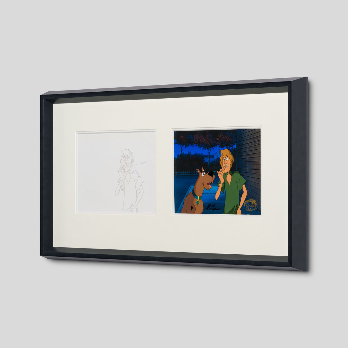 Scooby, Shaggy (9) Original Production Cel and Drawing