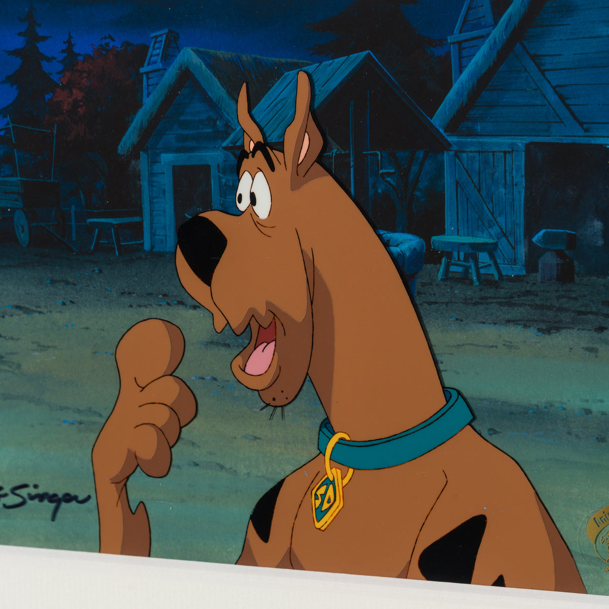 Scooby (4) Original Production Cel with Original Production Drawing