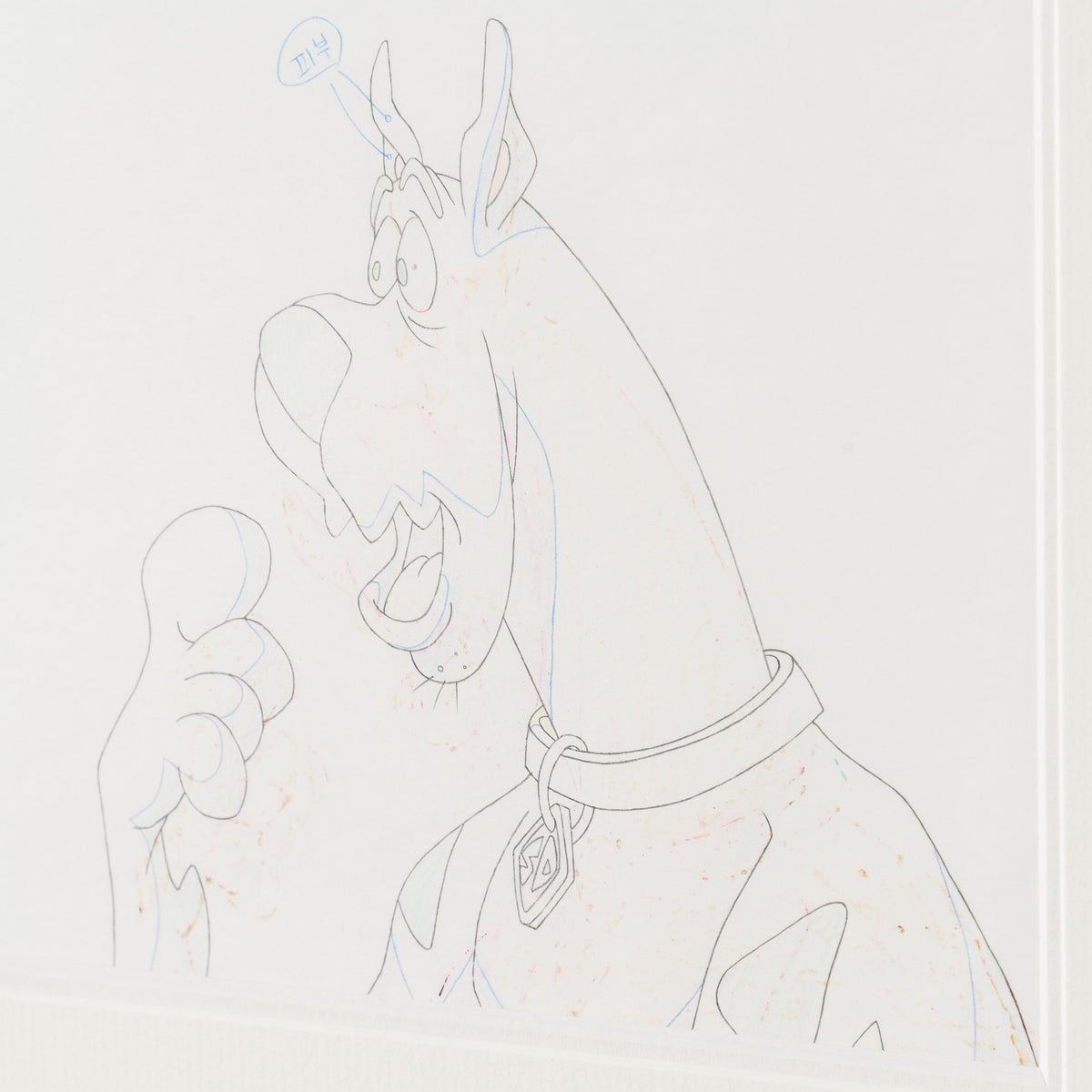 Scooby (4) Original Production Cel with Original Production Drawing