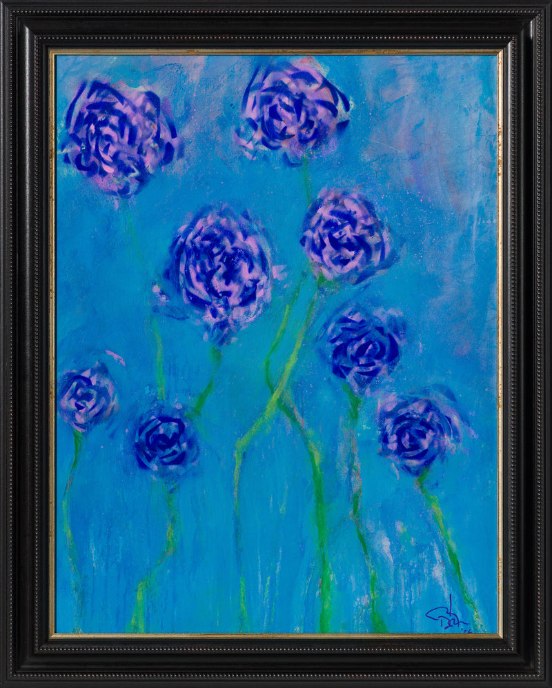Yesterday's Flowers - Sky Blue, Purple And Lilac