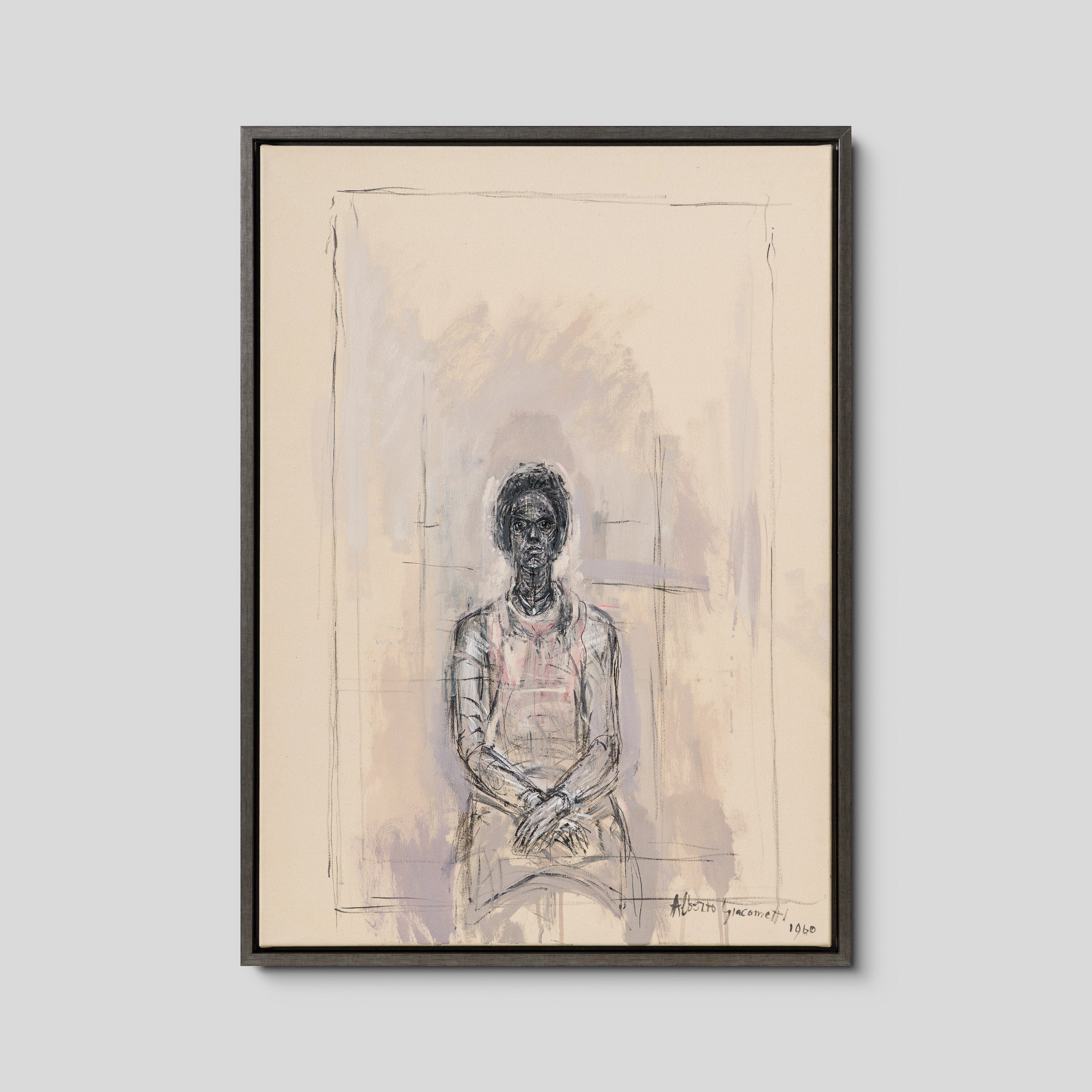 Portrait Of A Woman In The Style Of Alberto Giacometti
