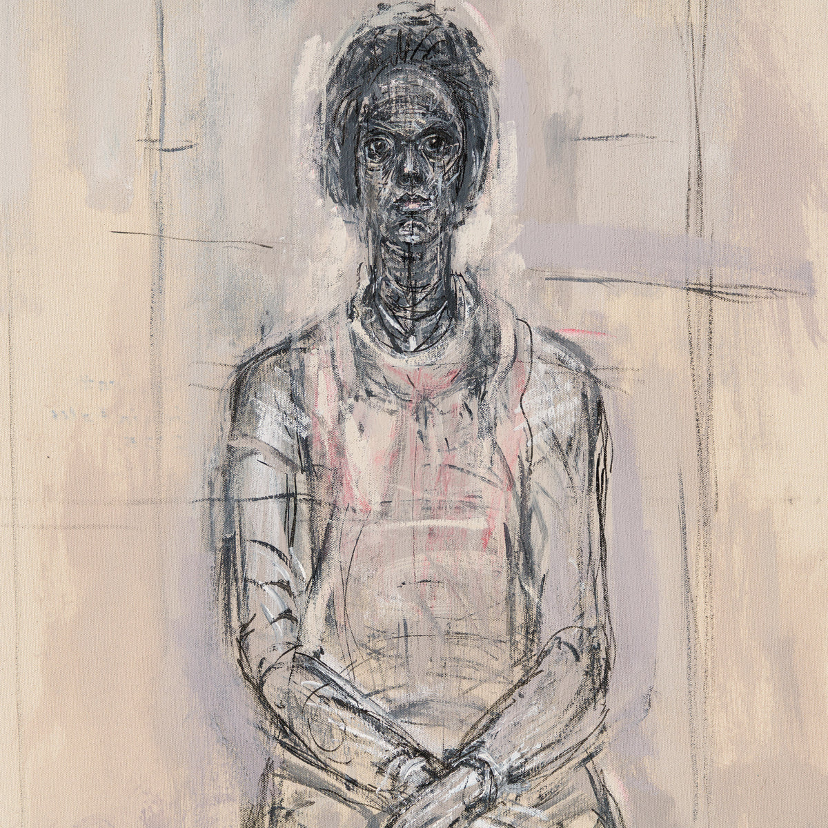 Portrait Of A Woman In The Style Of Alberto Giacometti