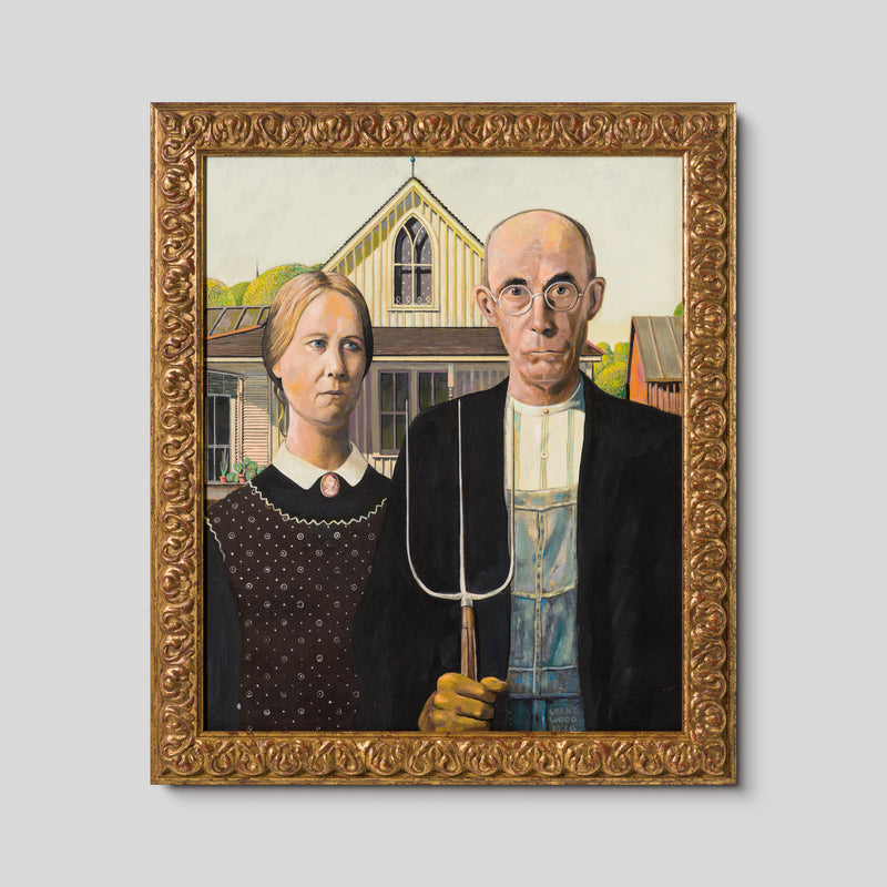 American Gothic In The Style Of Grant Wood