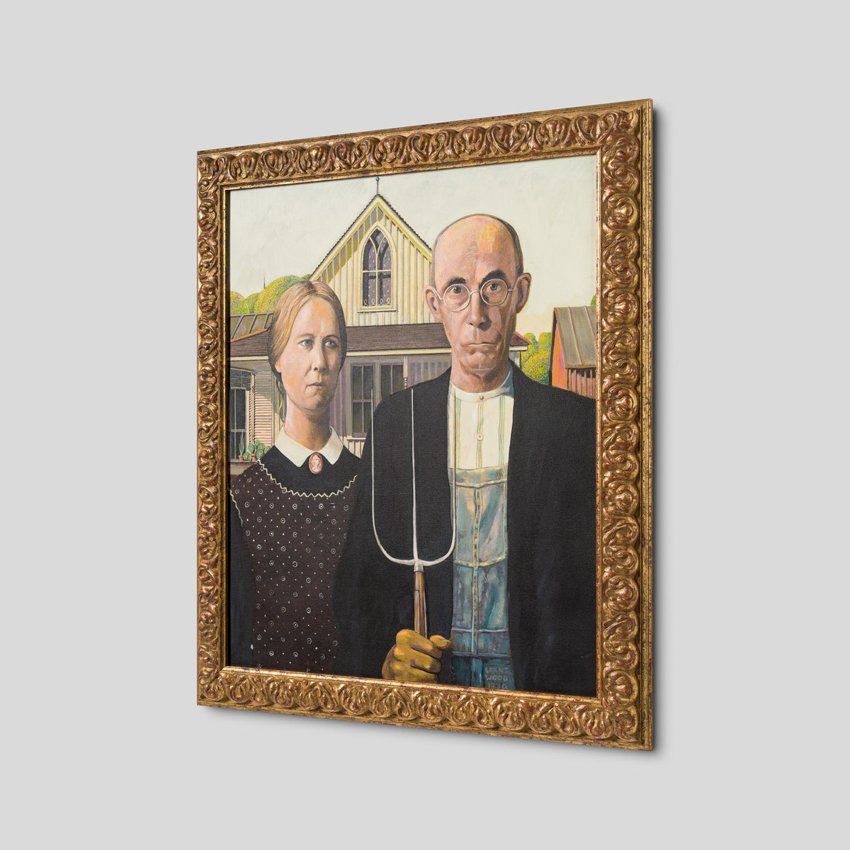 American Gothic In The Style Of Grant Wood