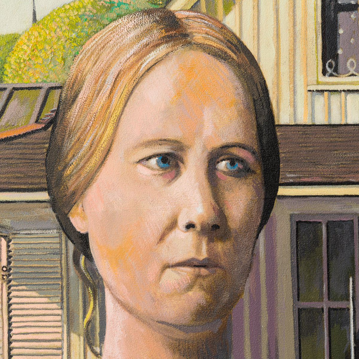 American Gothic In The Style Of Grant Wood