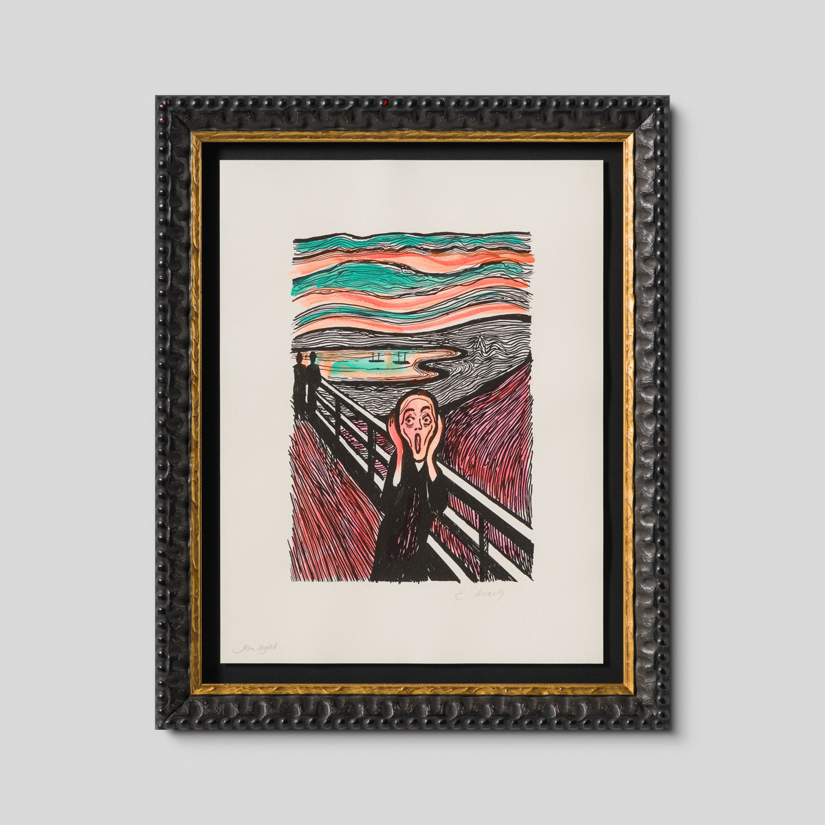 The Scream in the Style of Edvard Munch (1895) Unique I