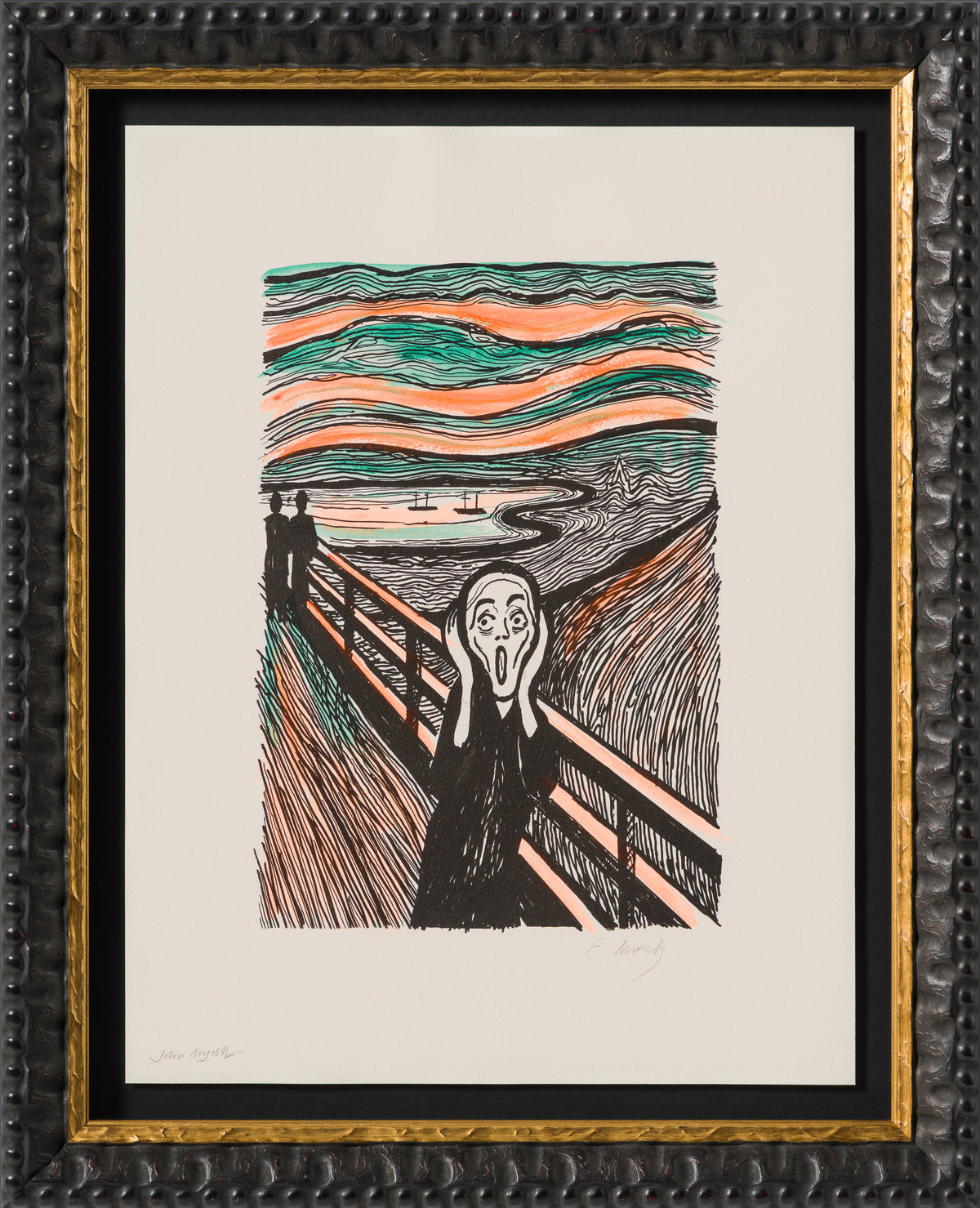 The Scream in the Style of Edvard Munch (1895) Unique II