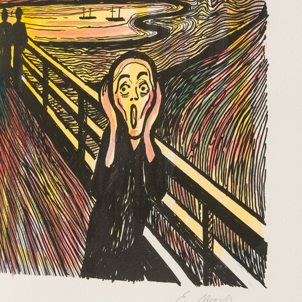 The Scream in the Style of Edvard Munch (1895) Unique III