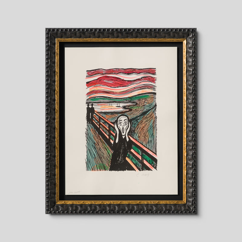 The Scream in the Style of Edvard Munch (1895) Unique V