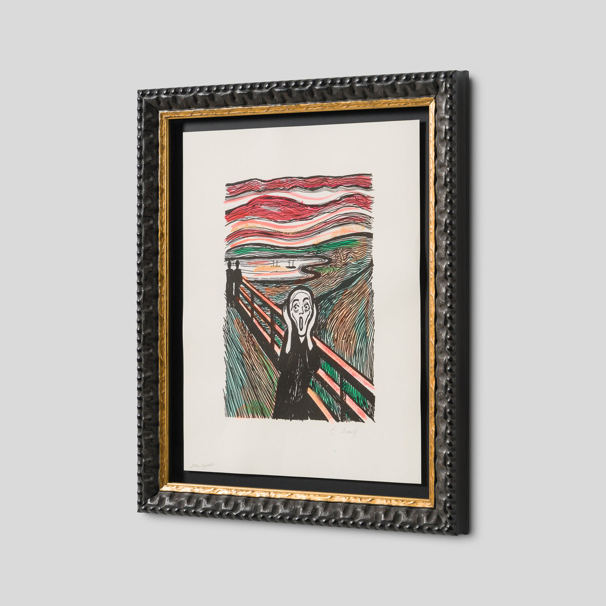 The Scream in the Style of Edvard Munch (1895) Unique V