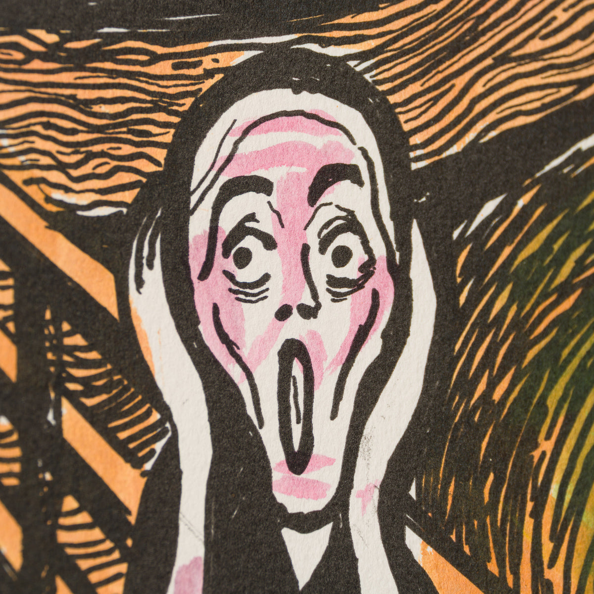 The Scream in the Style of Edvard Munch (1895) Unique VI