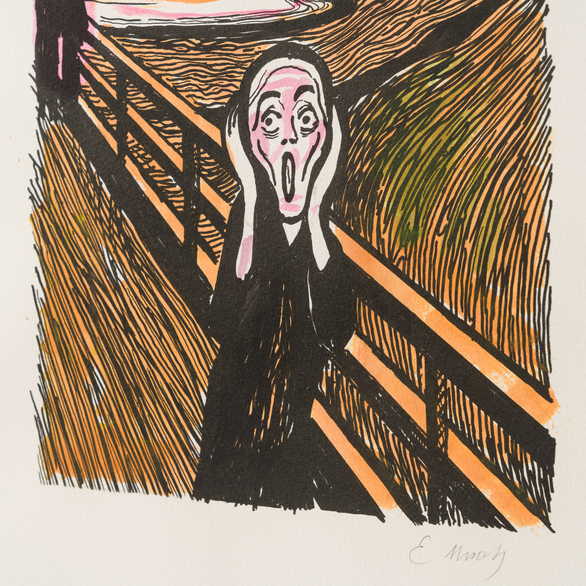 The Scream in the Style of Edvard Munch (1895) Unique VI