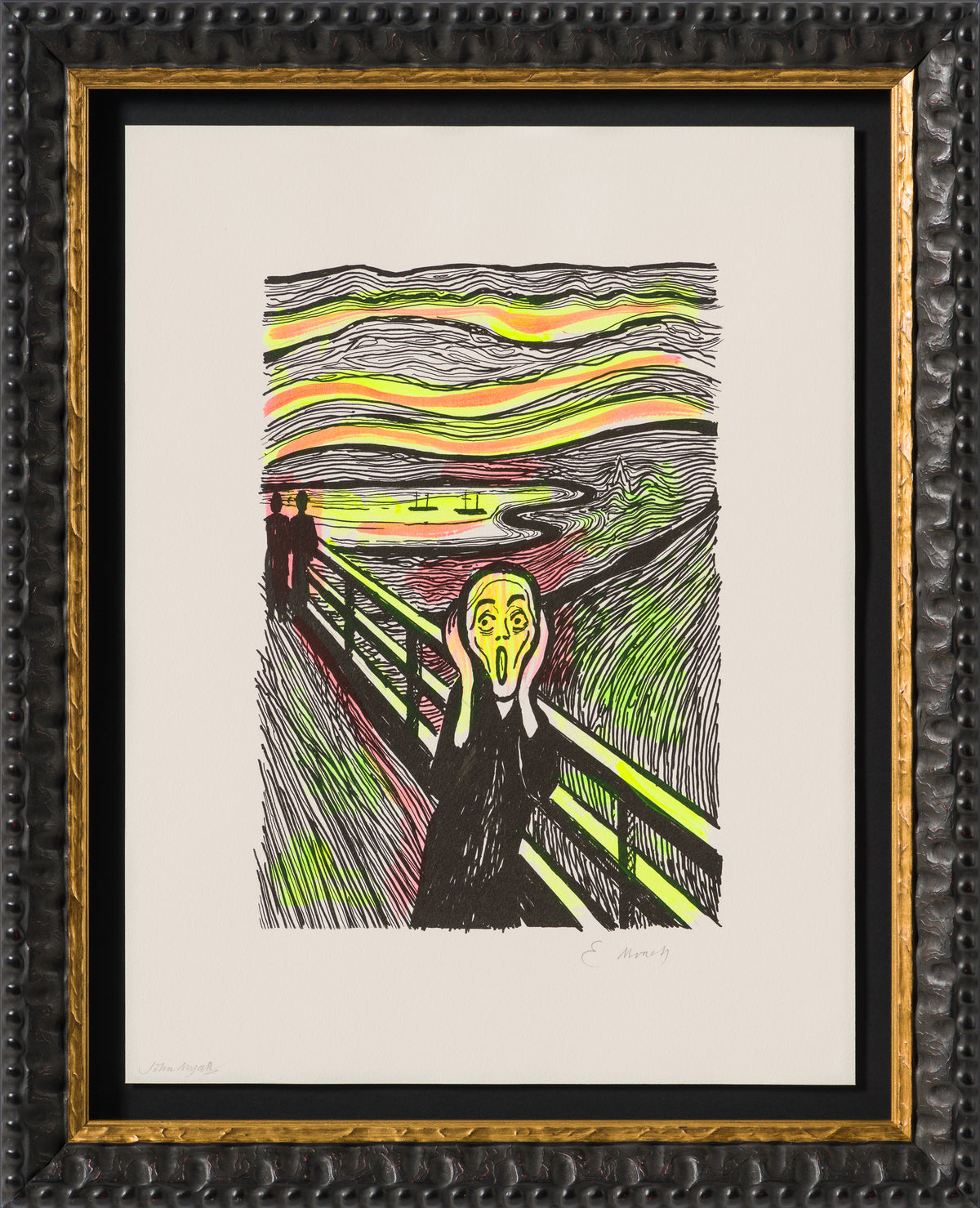 The Scream in the Style of Edvard Munch (1895) Unique VIII