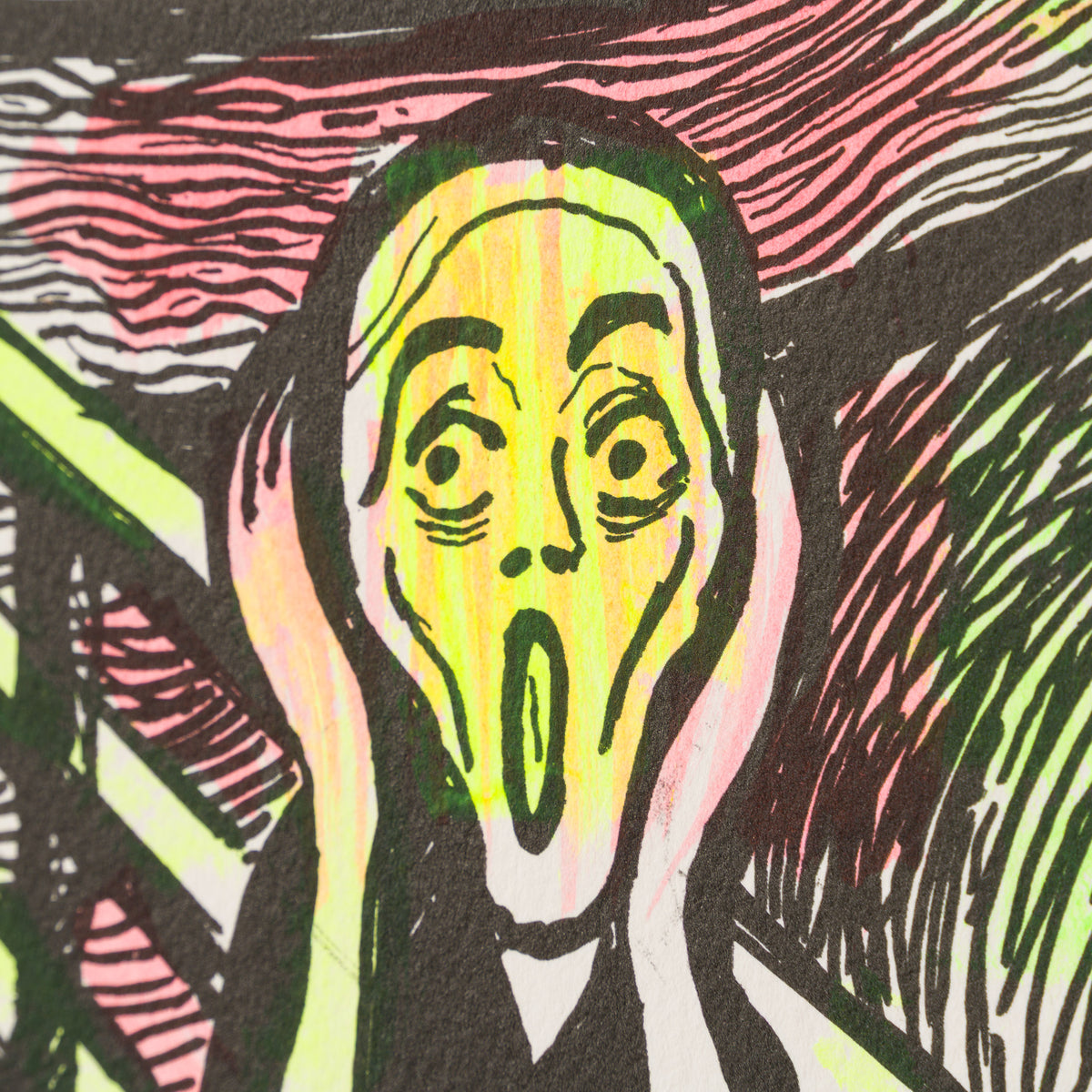 The Scream in the Style of Edvard Munch (1895) Unique VIII