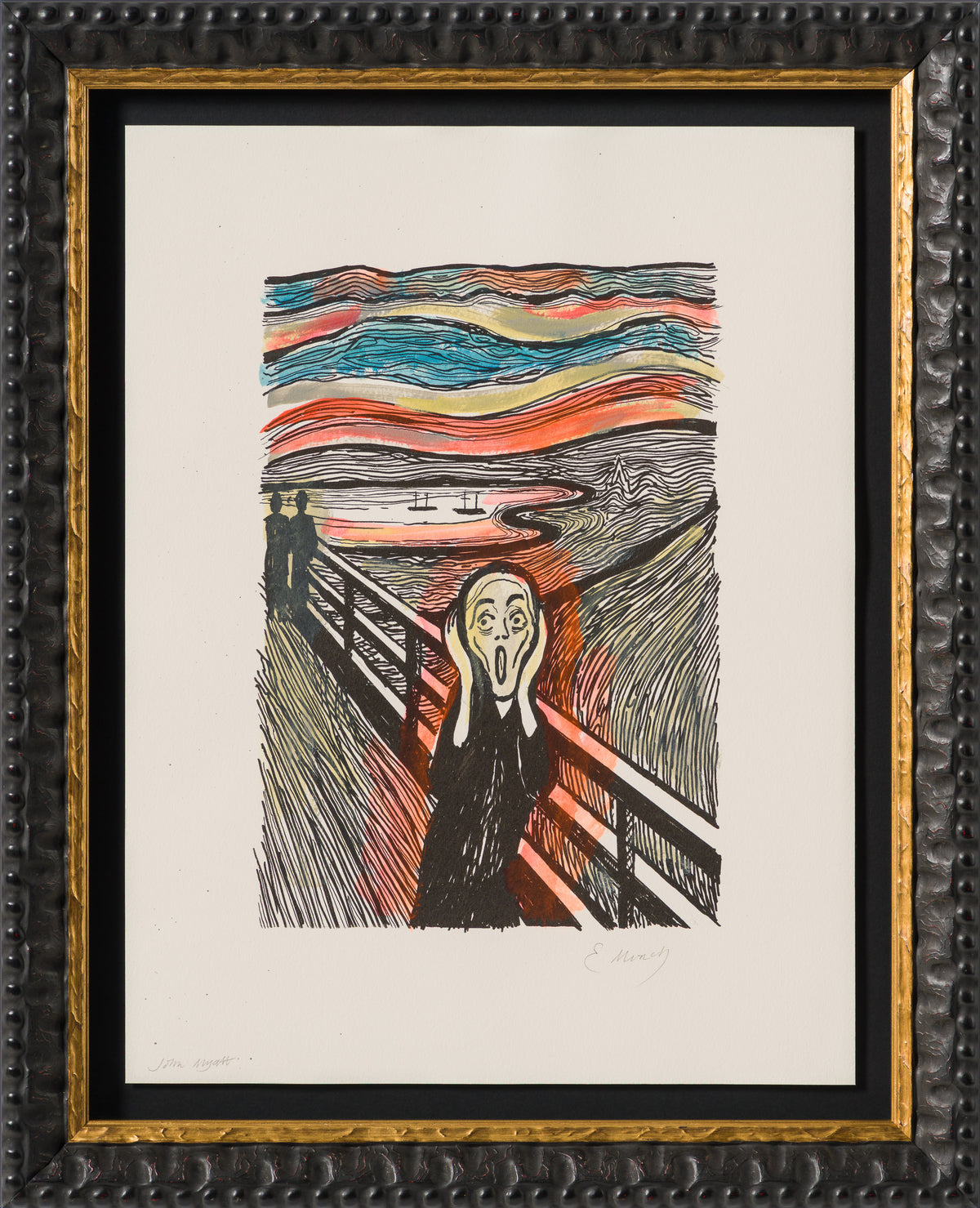 The Scream in the Style of Edvard Munch (1895) Unique X