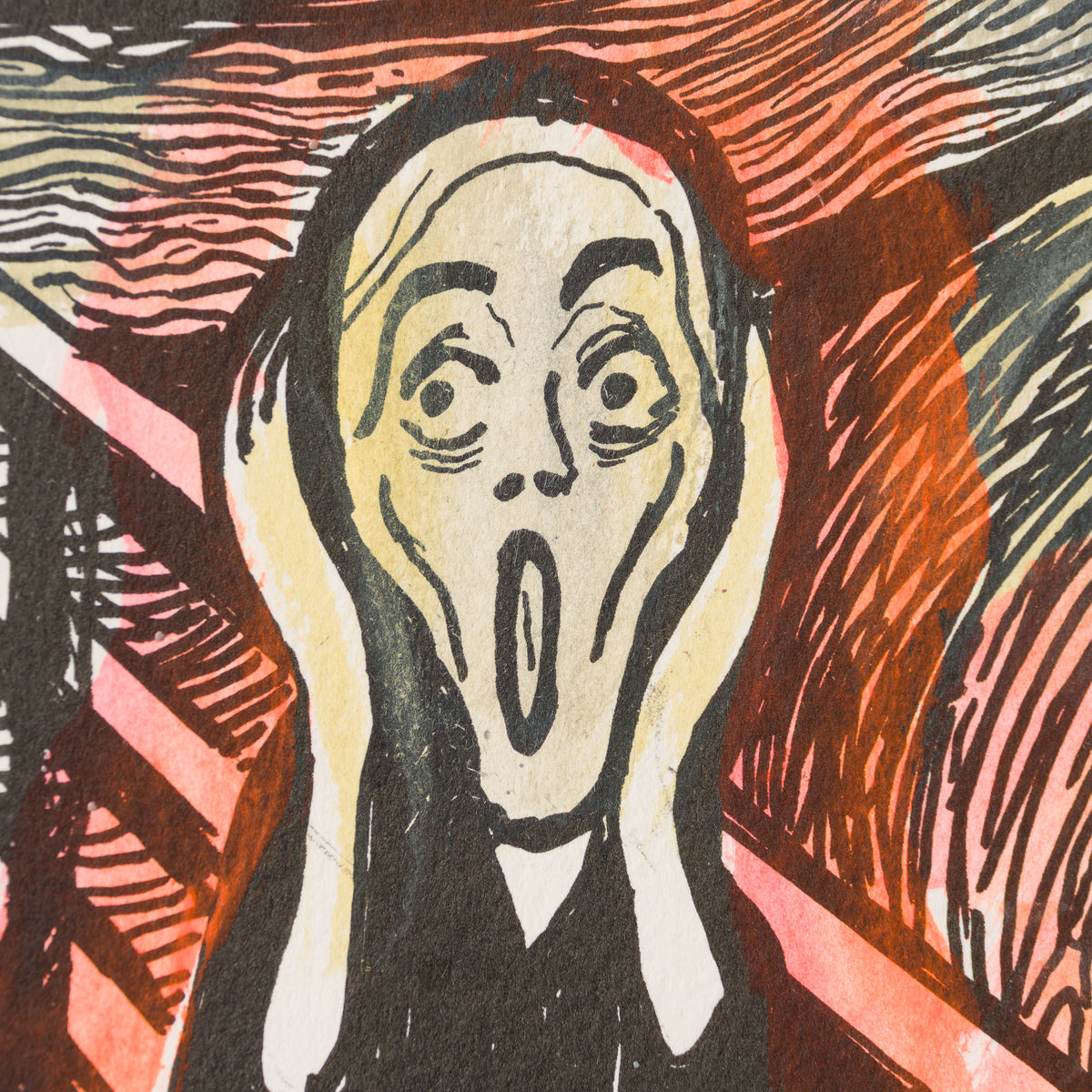 The Scream in the Style of Edvard Munch (1895) Unique X