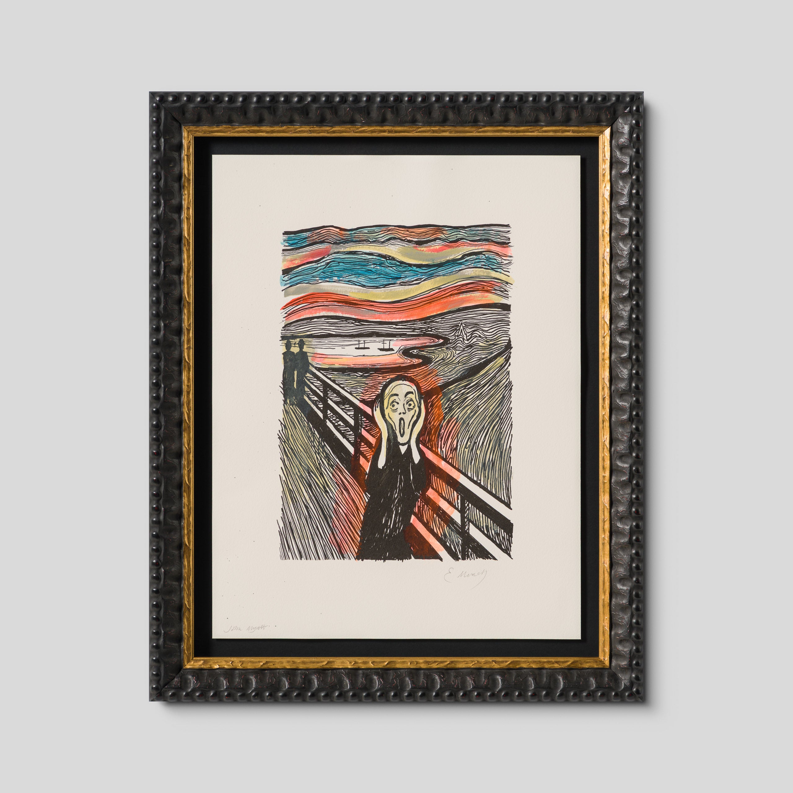 The Scream in the Style of Edvard Munch (1895) Unique X