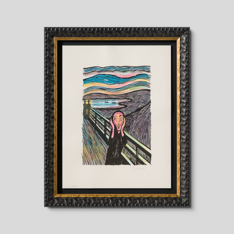 The Scream in the Style of Edvard Munch (1895) Unique XII