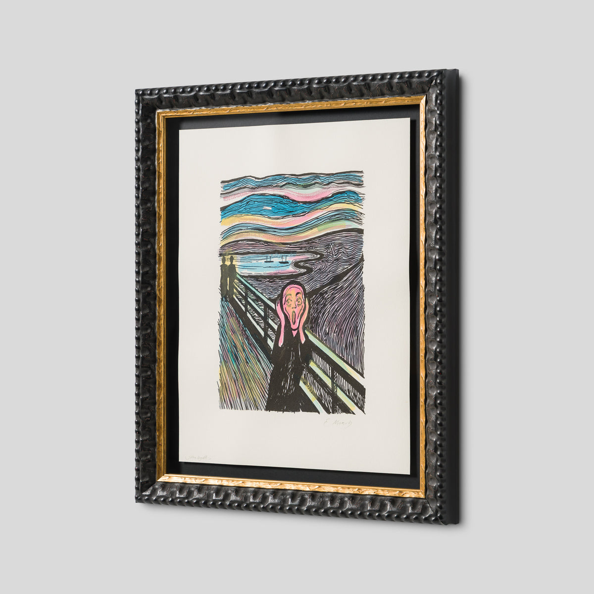 The Scream in the Style of Edvard Munch (1895) Unique XII