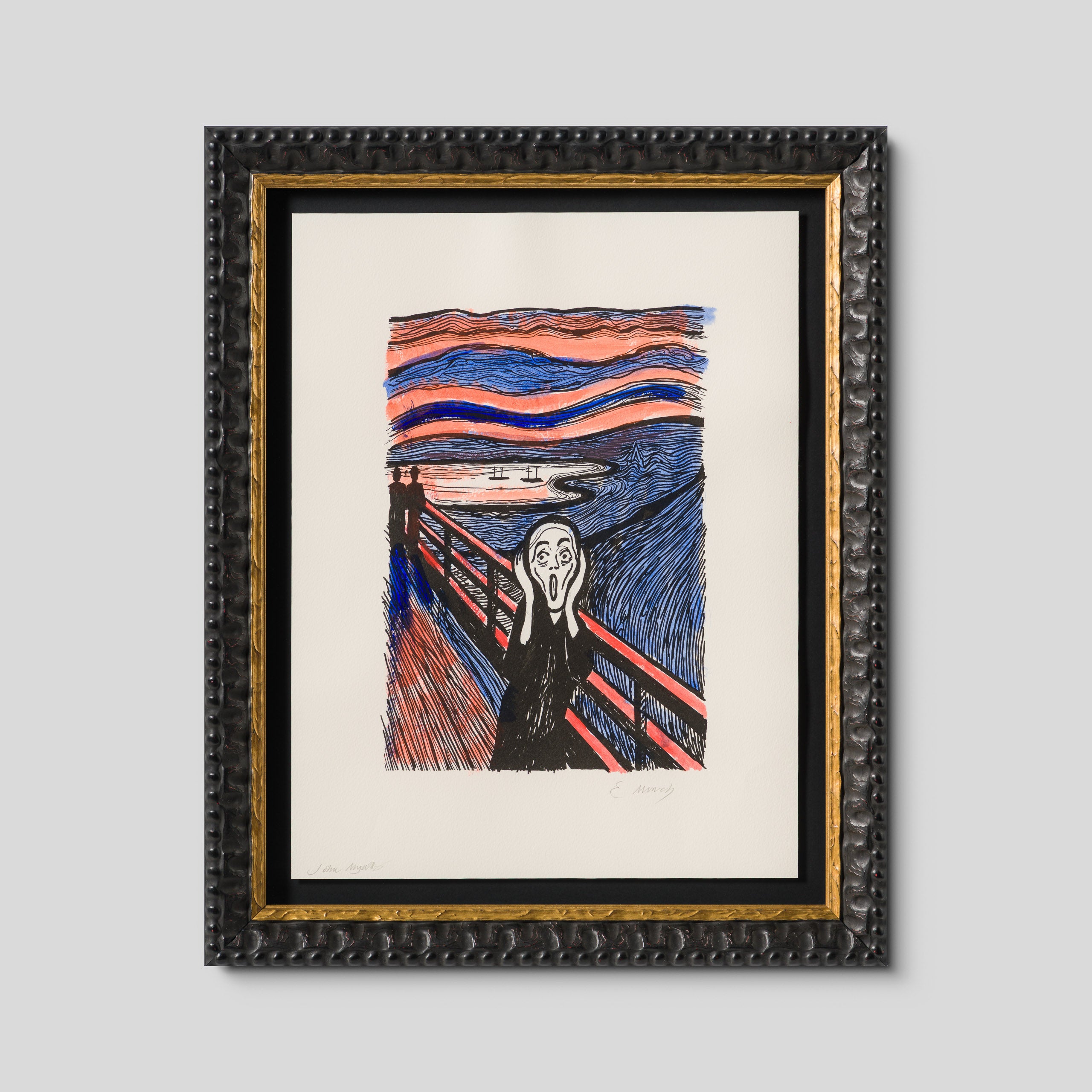 The Scream in the Style of Edvard Munch (1895) Unique XVII