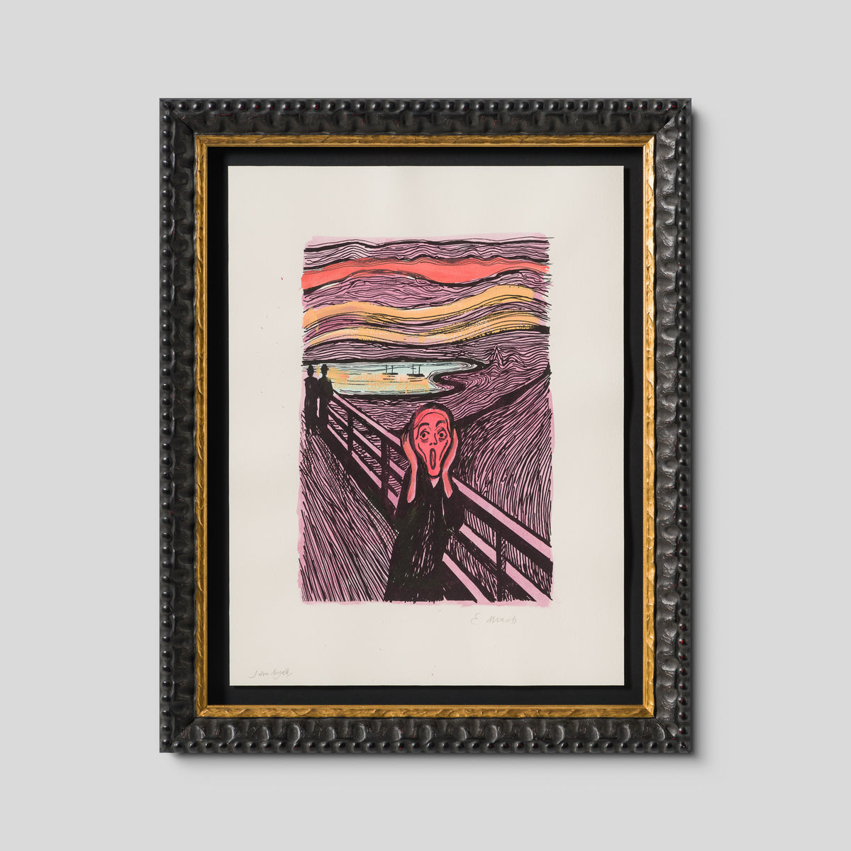 The Scream in the Style of Edvard Munch (1895) Unique XIX