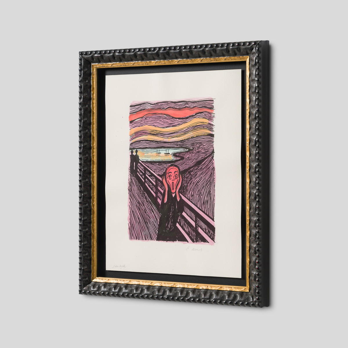 The Scream in the Style of Edvard Munch (1895) Unique XIX