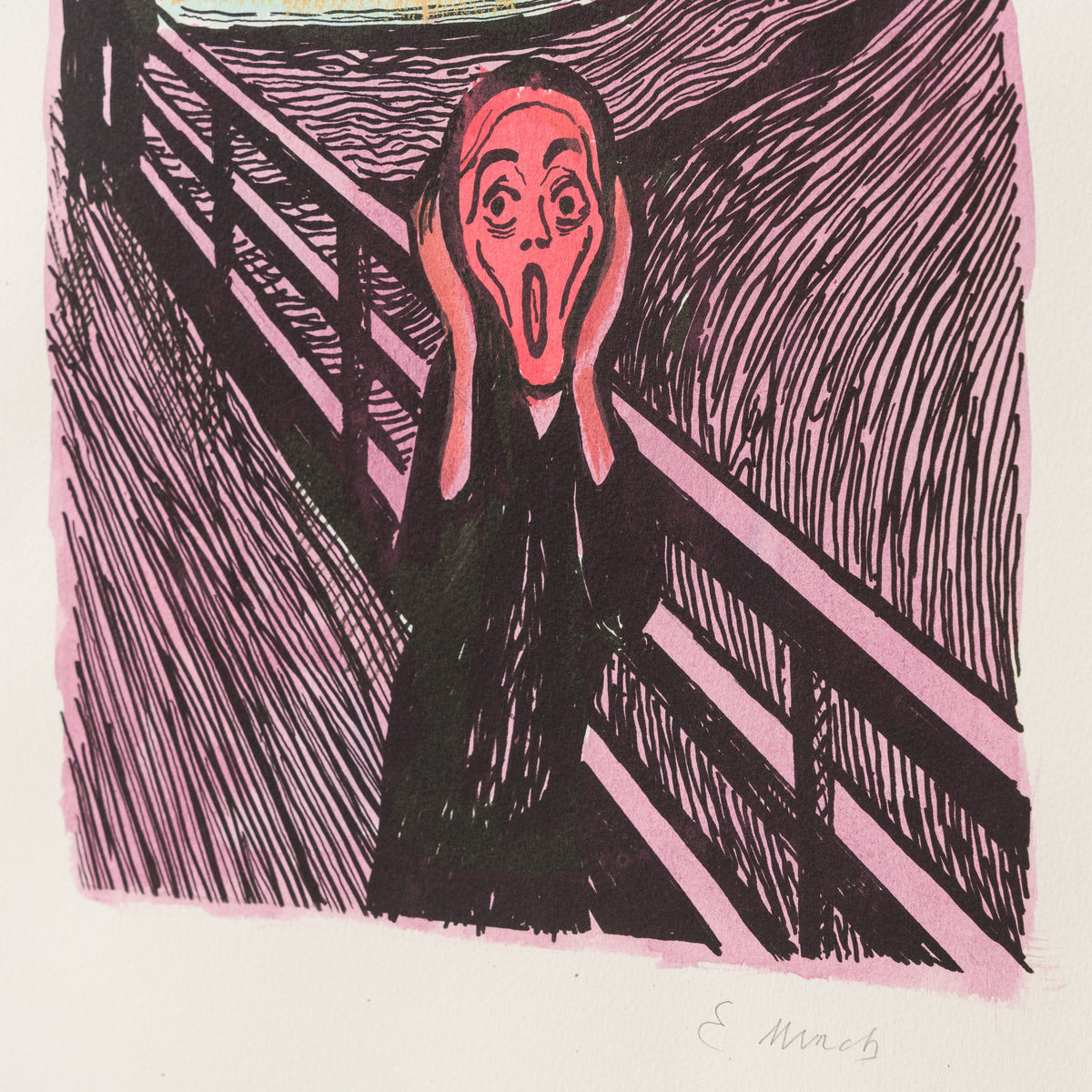 The Scream in the Style of Edvard Munch (1895) Unique XIX