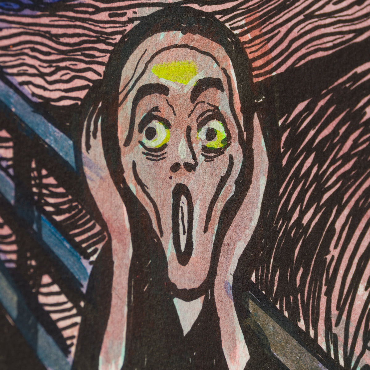 The Scream in the Style of Edvard Munch (1895) Unique XXII