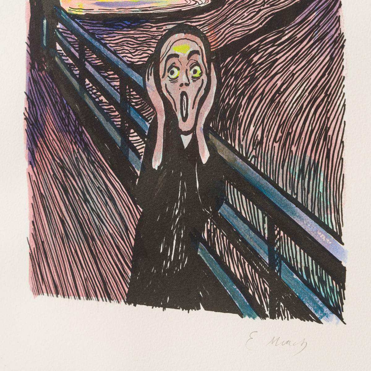 The Scream in the Style of Edvard Munch (1895) Unique XXII