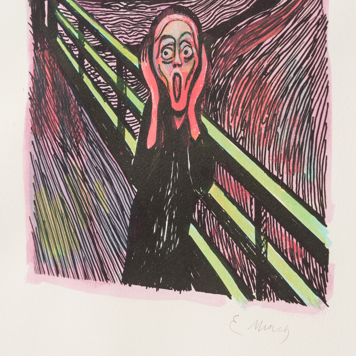 The Scream in the Style of Edvard Munch (1895) Unique XXIV