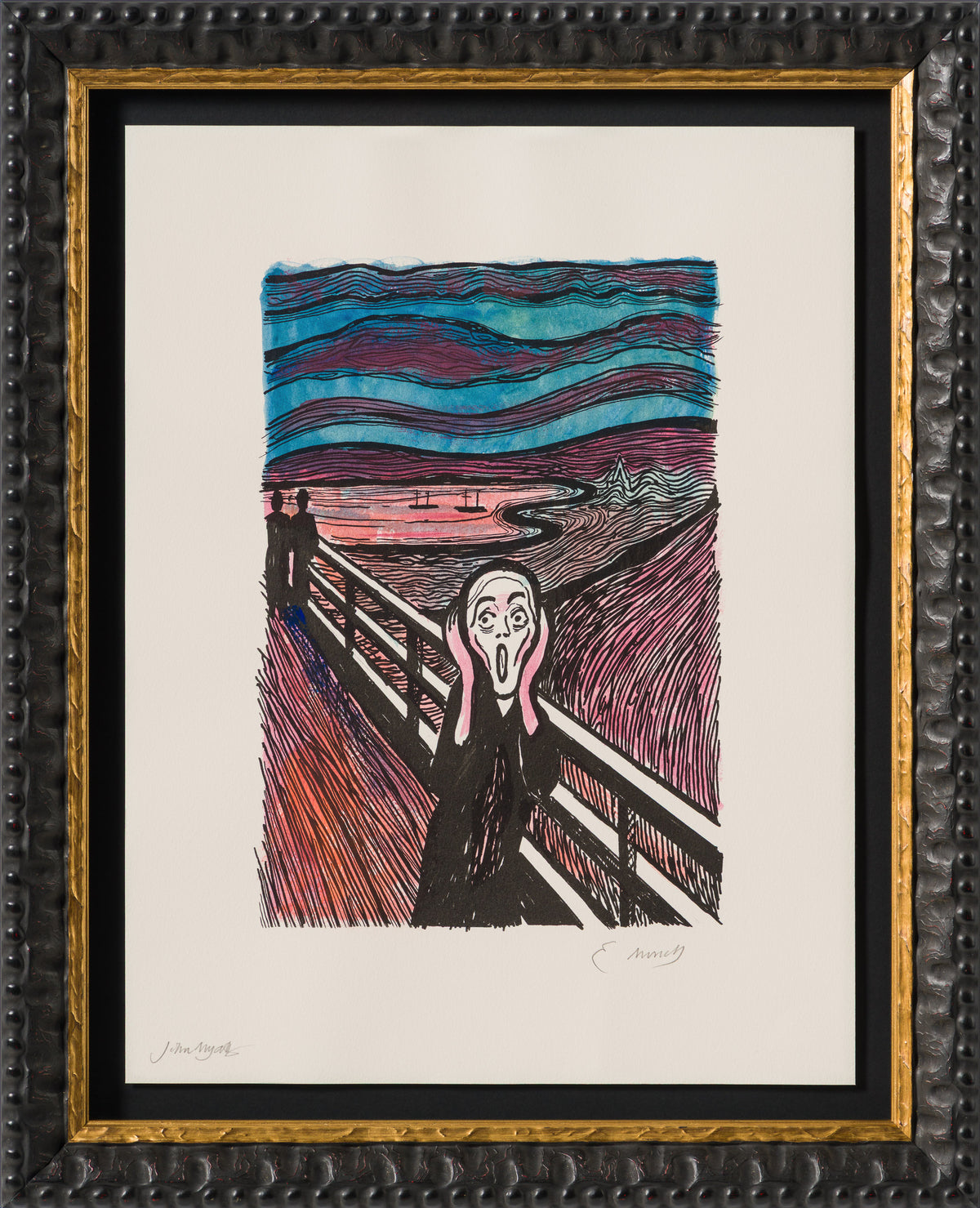 The Scream in the Style of Edvard Munch (1895) Unique XXX