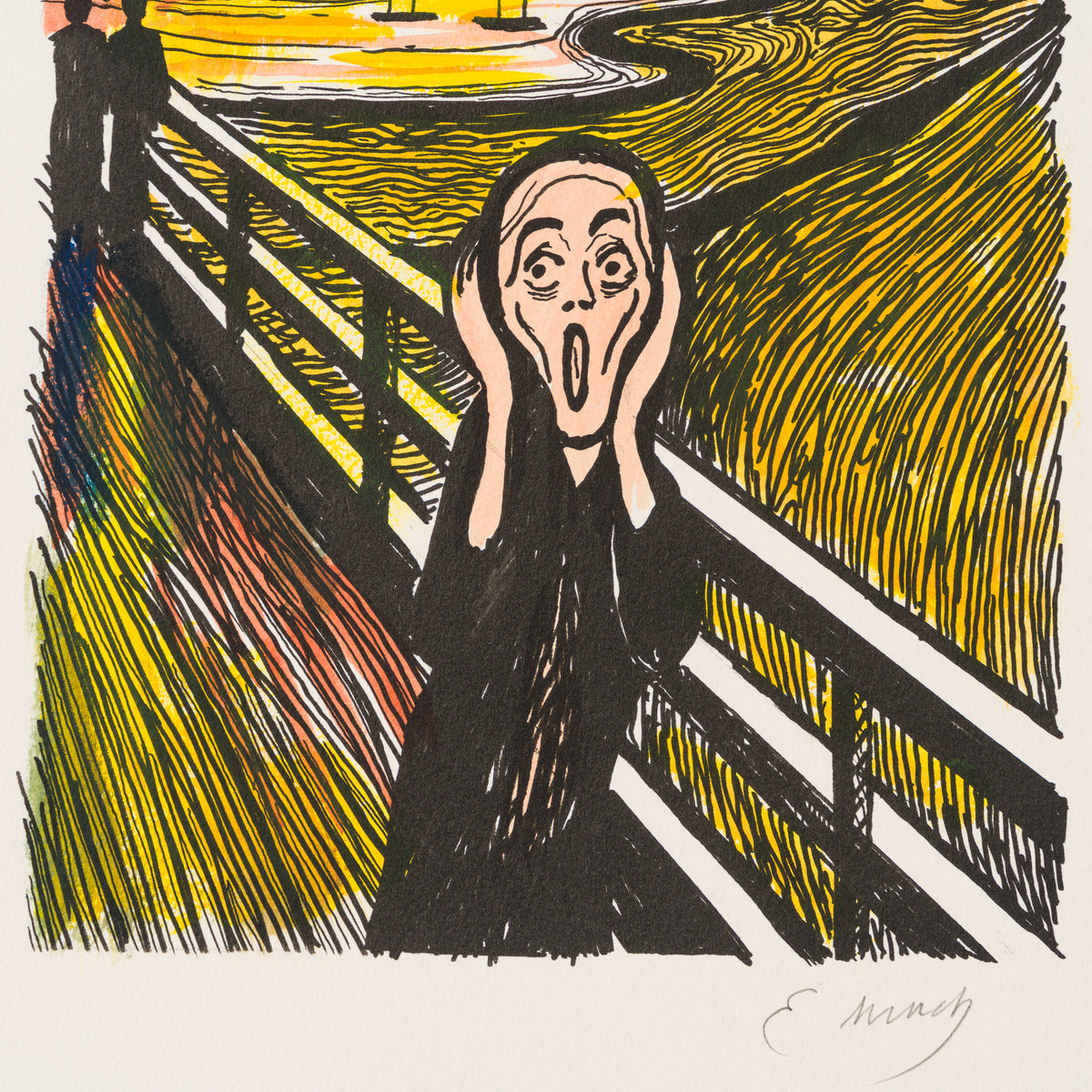 The Scream in the Style of Edvard Munch (1895) Unique XXXI