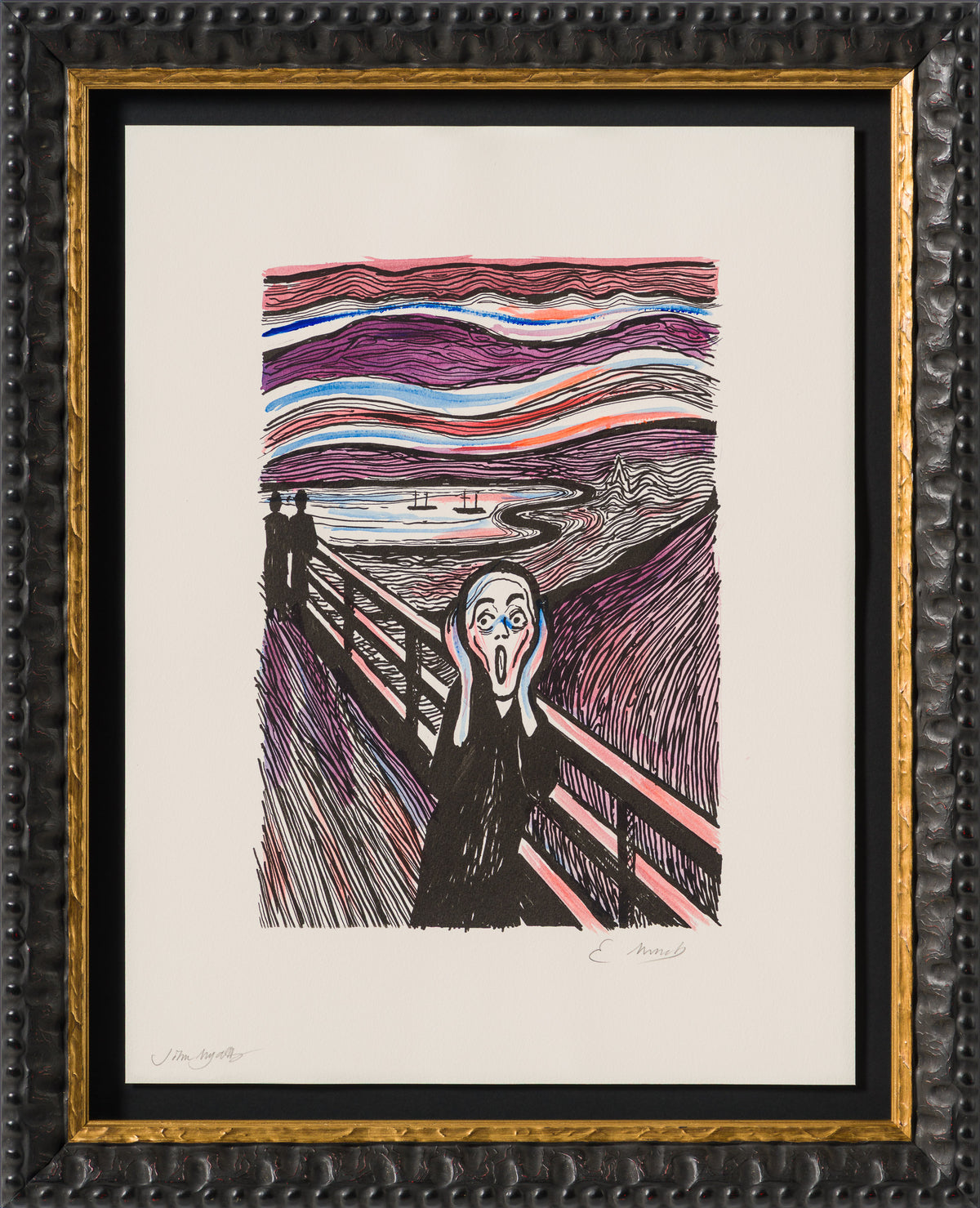 The Scream in the Style of Edvard Munch (1895) Unique XXXIII
