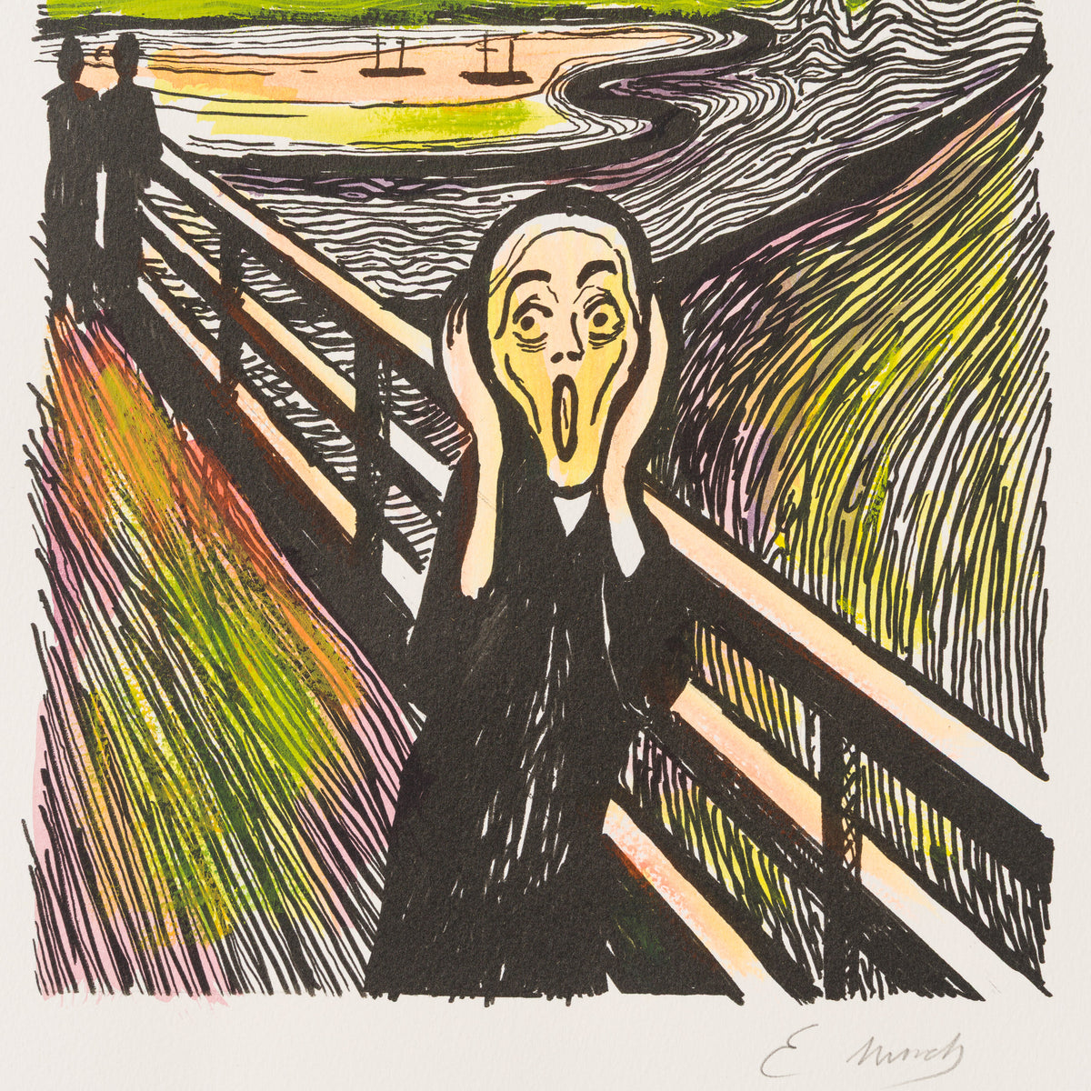 The Scream in the Style of Edvard Munch (1895) Unique XXXIV