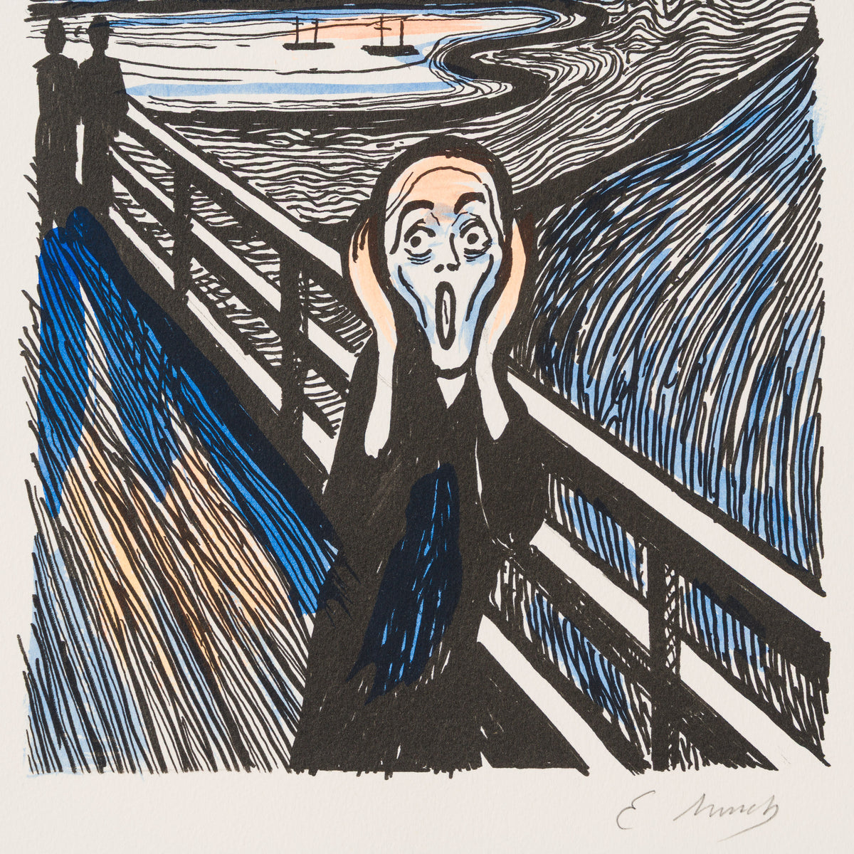 The Scream in the Style of Edvard Munch (1895) Unique XXXV