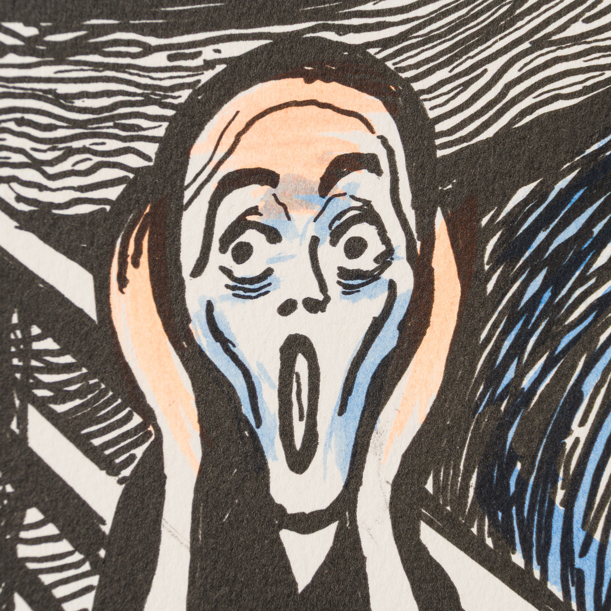 The Scream in the Style of Edvard Munch (1895) Unique XXXV