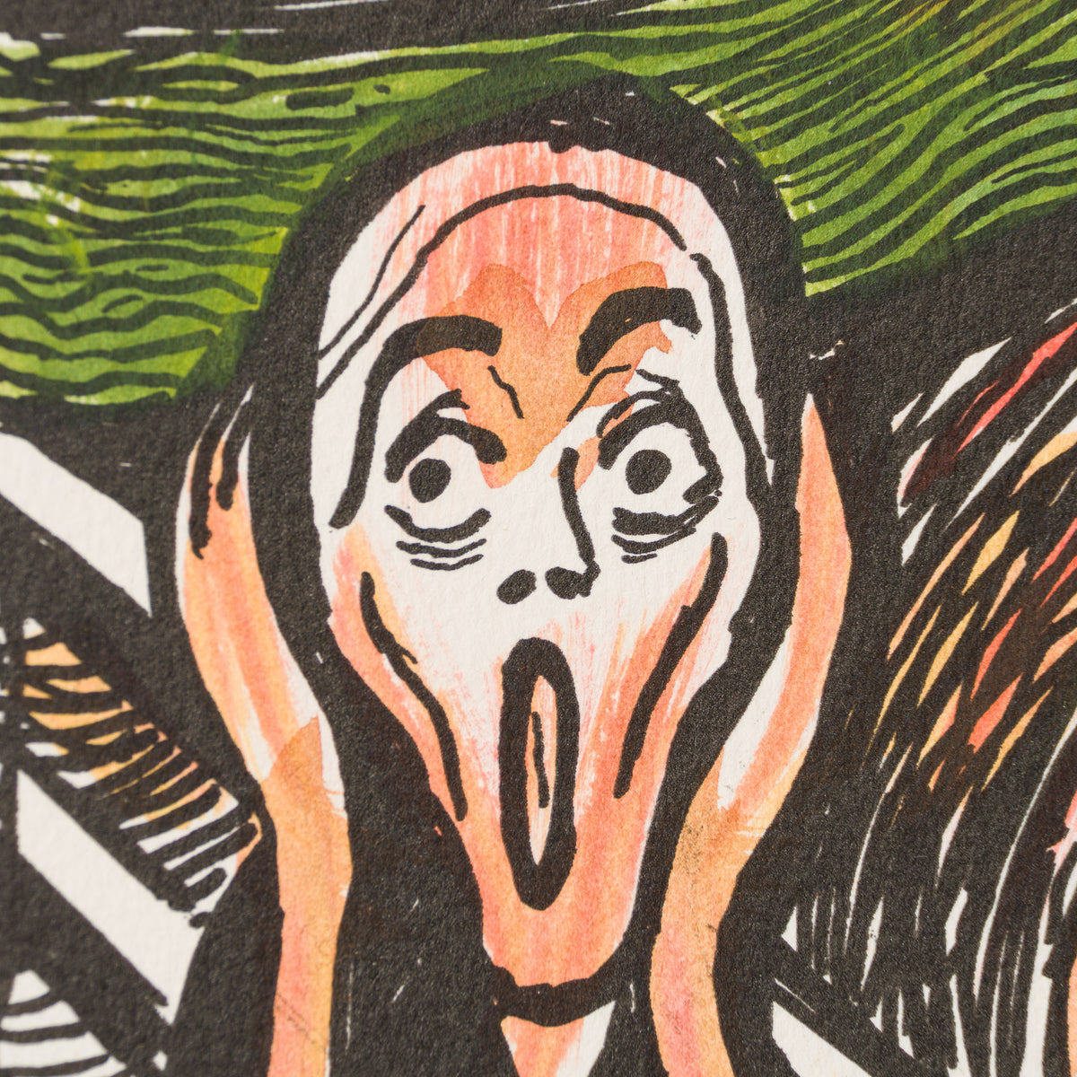 The Scream in the Style of Edvard Munch (1895) Unique XXXVI