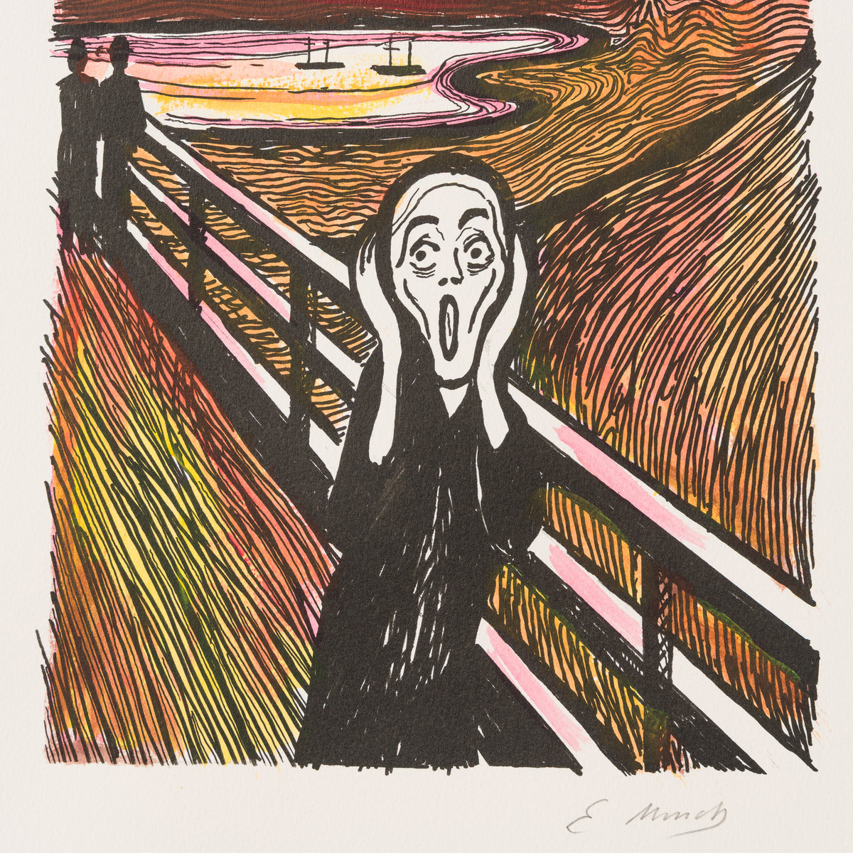The Scream in the Style of Edvard Munch (1895) Unique XXXVII