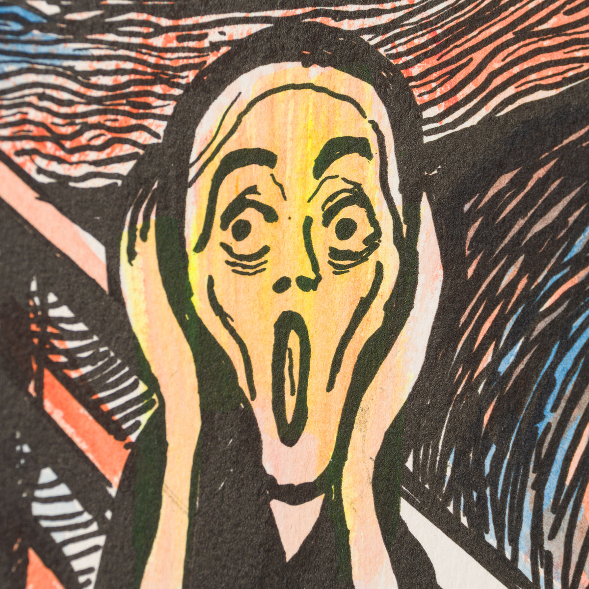 The Scream in the Style of Edvard Munch (1895) Unique XXXVIII