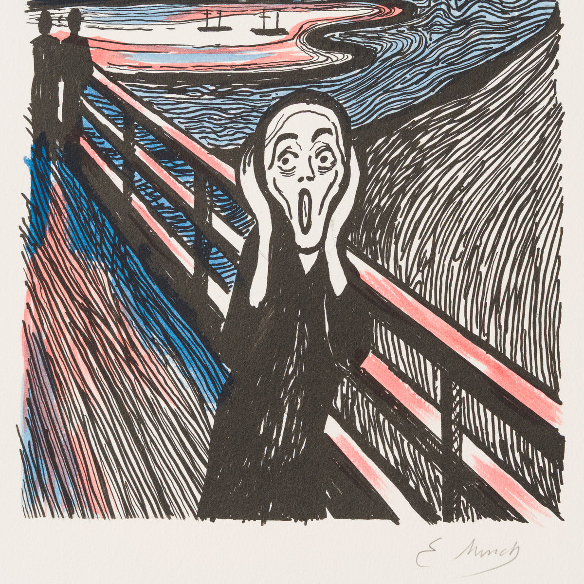 The Scream in the Style of Edvard Munch (1895) Unique XL