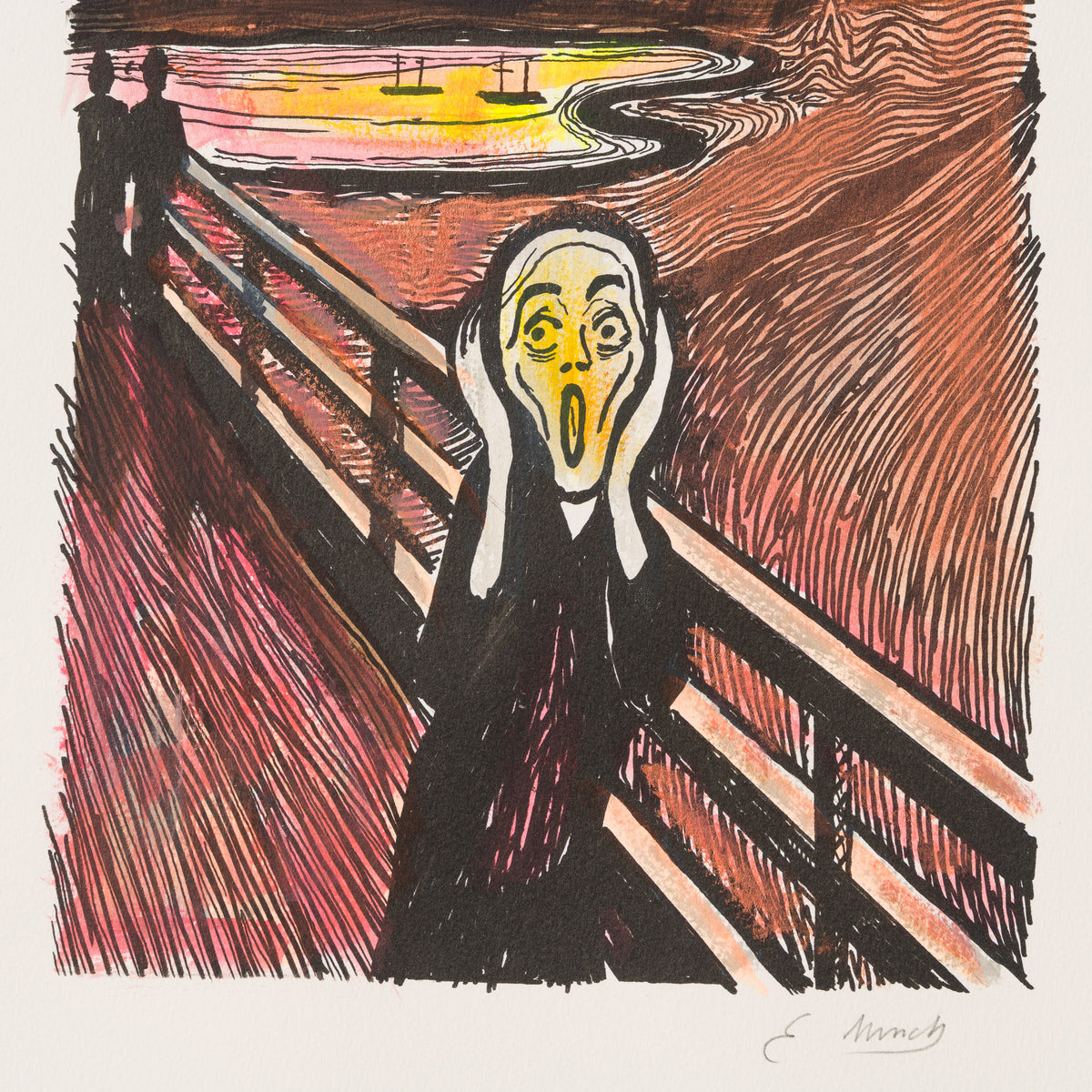 The Scream in the Style of Edvard Munch (1895) Unique XLI