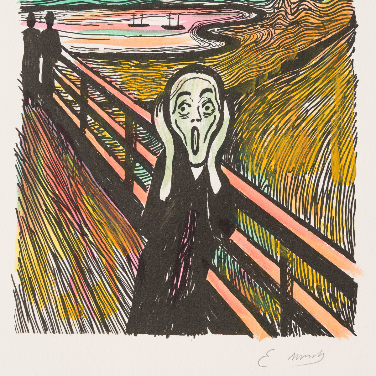 The Scream in the Style of Edvard Munch (1895) Unique XLII