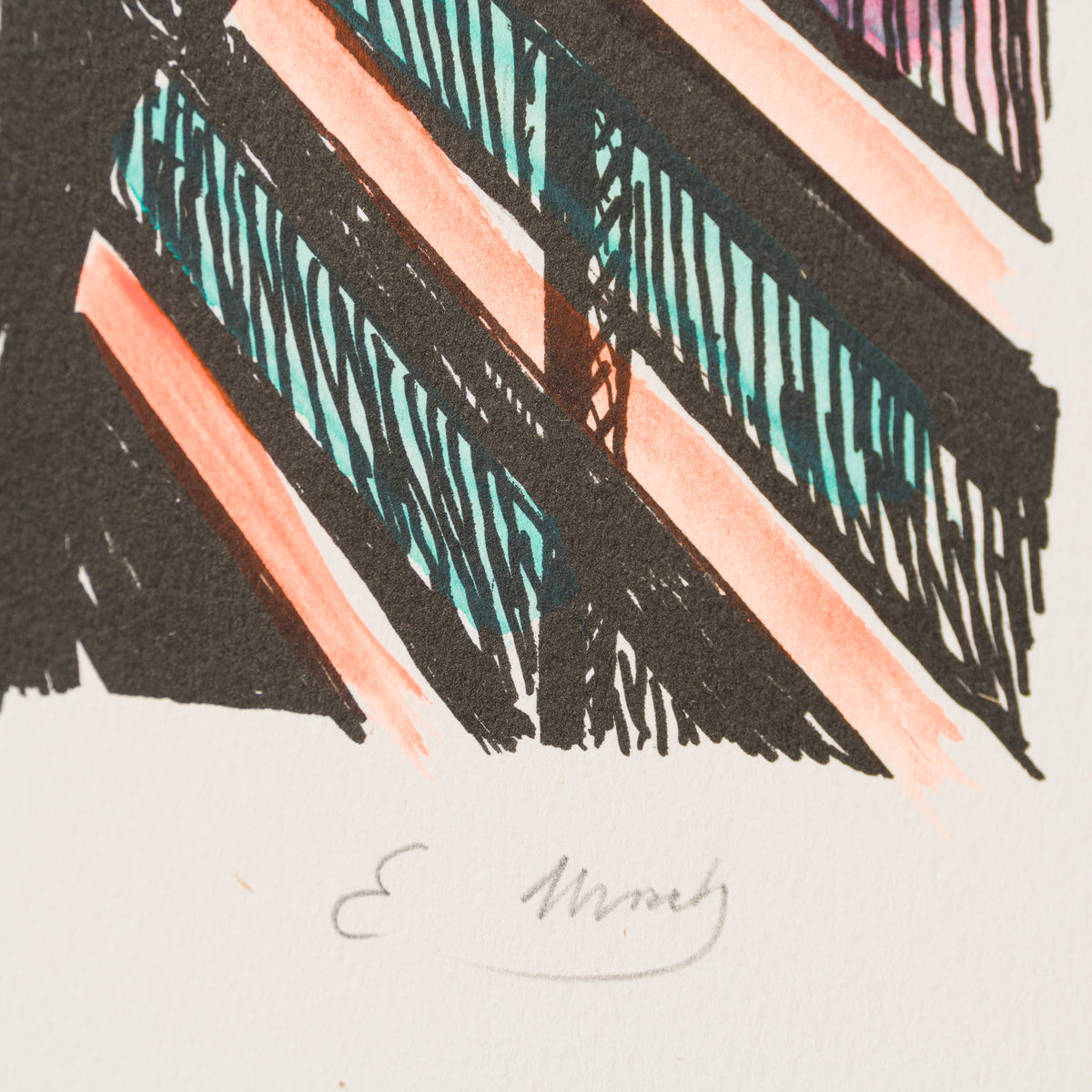 The Scream in the Style of Edvard Munch (1895) Unique XLIII