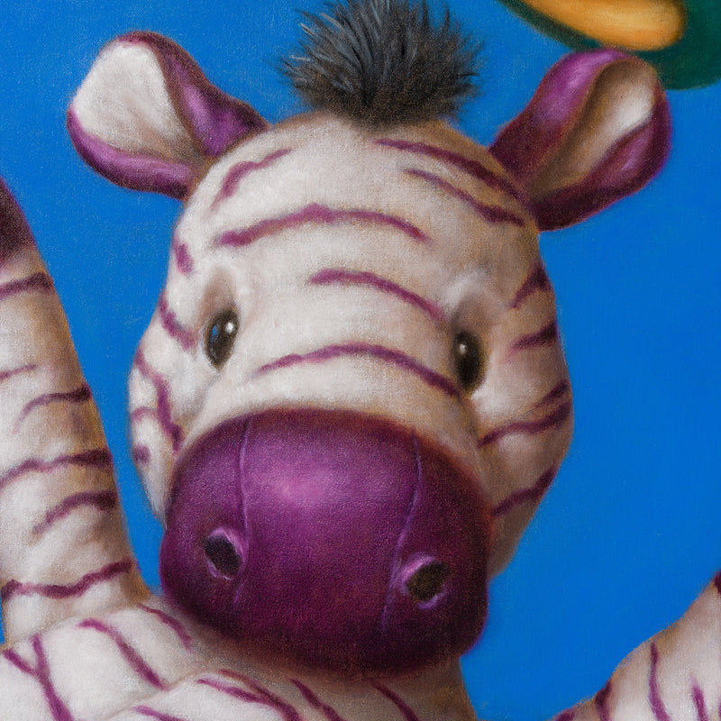 Jumping Zebra (Oil)